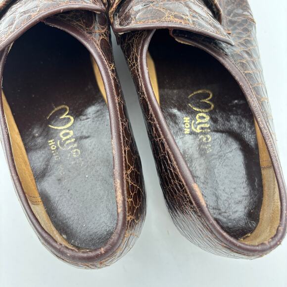 Vintage Mayer Hong Kong Crocodile Bespoke Tassel Loafers Men\'s 8D main image 7